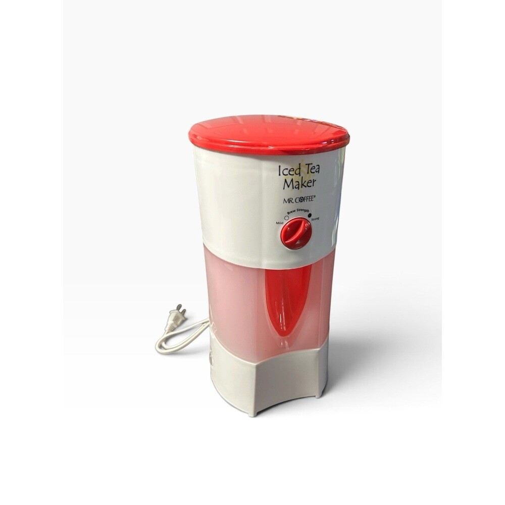Mr. Coffee Iced Tea Maker 3 Quart Model TM70 W No Pitcher Used  Red